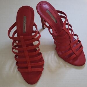 BCBG‎ BCBGeneration CALLIE Red Heel Sandals SZ 7.5